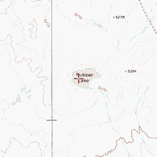 Topographic Map of Rubber Lake, NV