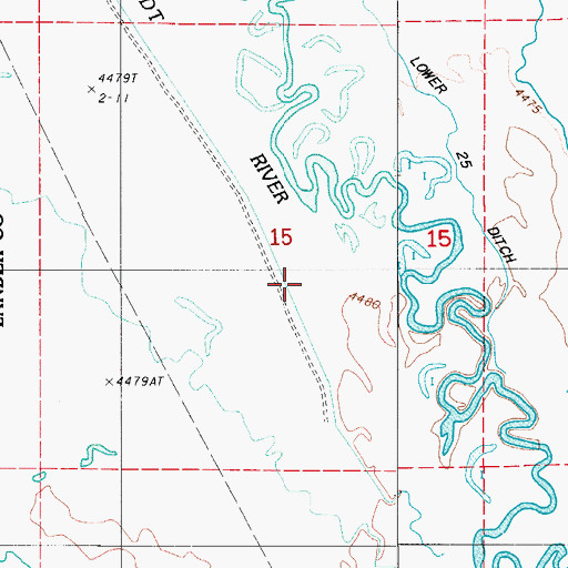Topographic Map of Russell Hay Camp, NV