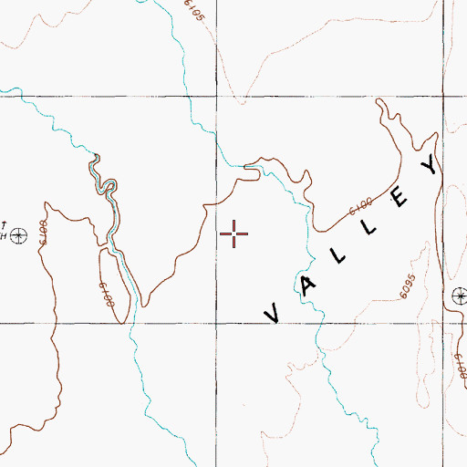 Topographic Map of Rutabaga Creek, NV