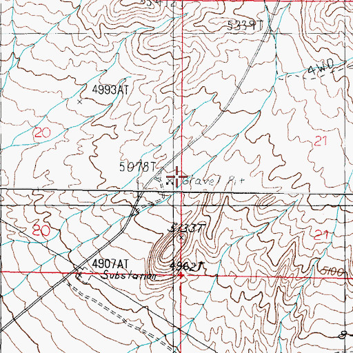 Topographic Map of Ryan Canyon, NV
