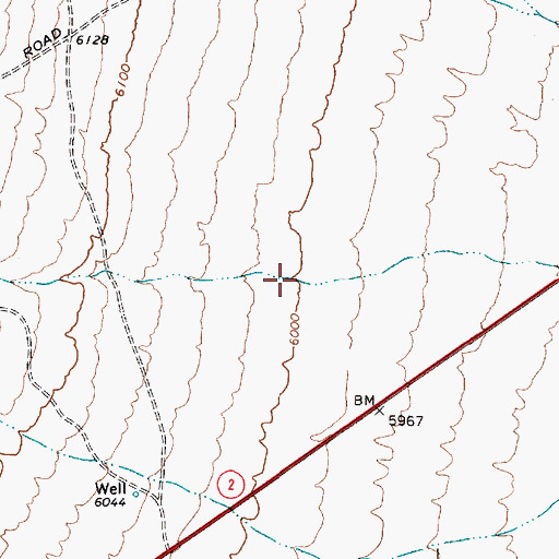 Topographic Map of Ryan Canyon, NV