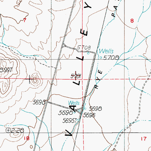 Topographic Map of Rye Patch, NV