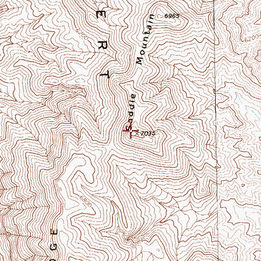 Topographic Map of Saddle Mountain, NV