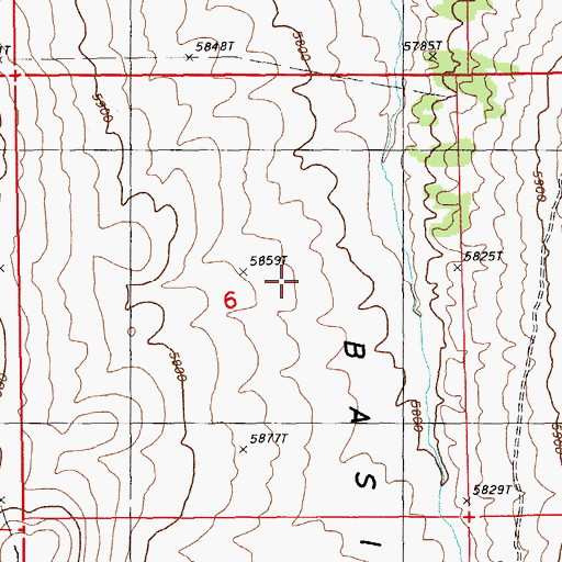 Topographic Map of Sadler Basin, NV