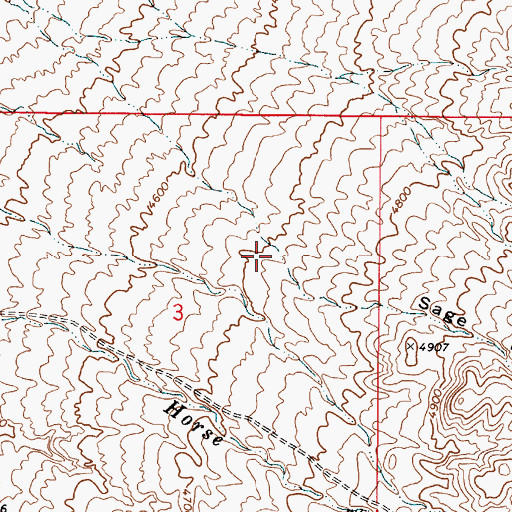 Topographic Map of Sage Hen Canyon, NV