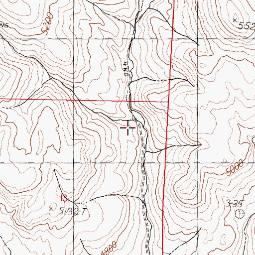 Topographic Map of Sage Hen Creek, NV