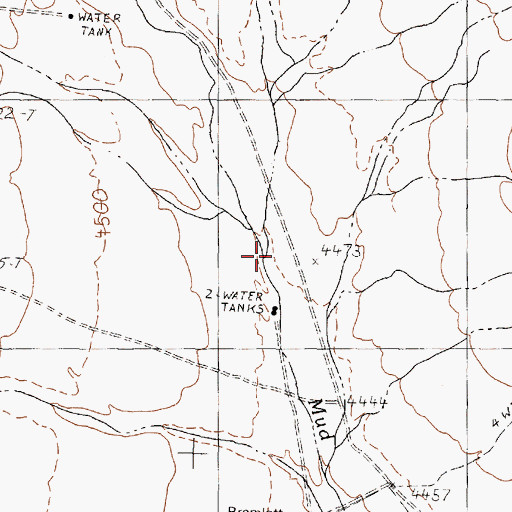 Topographic Map of Sage Hen Creek, NV