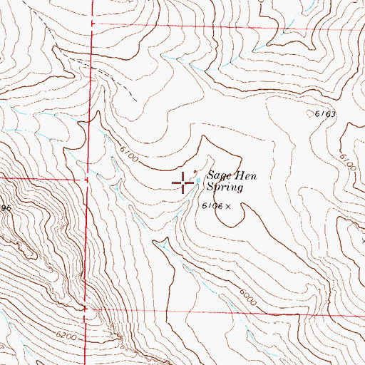 Topographic Map of Sage Hen Spring, NV