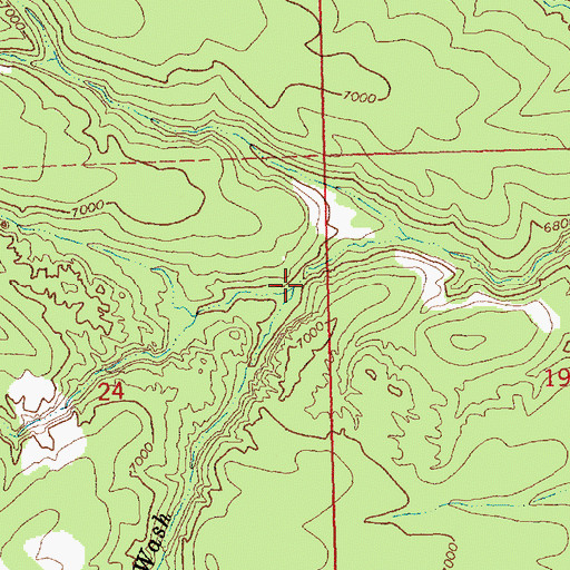 Topographic Map of Sage Hen Wash, NV