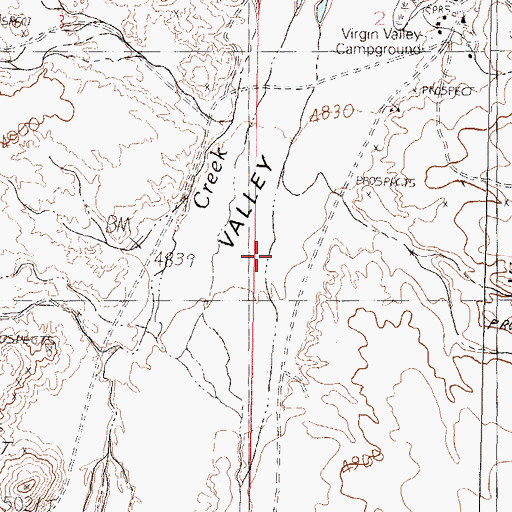 Topographic Map of Sagebrush Creek, NV