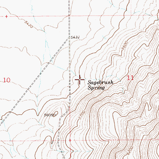 Topographic Map of Sagebrush Spring, NV