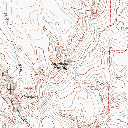 Topographic Map of Sagehen Spring, NV