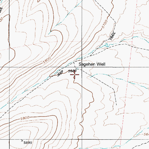 Topographic Map of Sagehen Well, NV