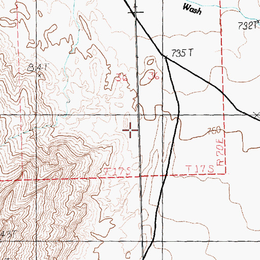 Topographic Map of Saint Thomas Gap, NV