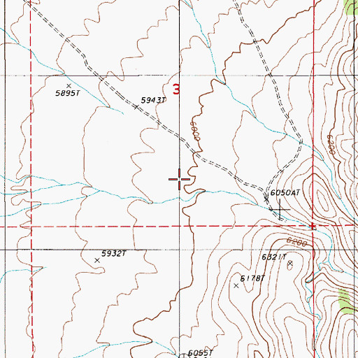 Topographic Map of Salt Marsh Canyon, NV