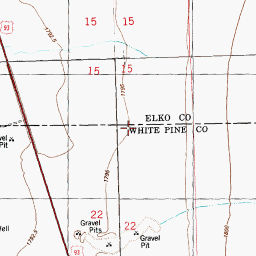 Topographic Map of Sampson Creek, NV