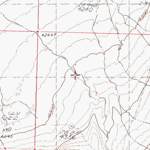 Topographic Map of San Emidio Canyon, NV