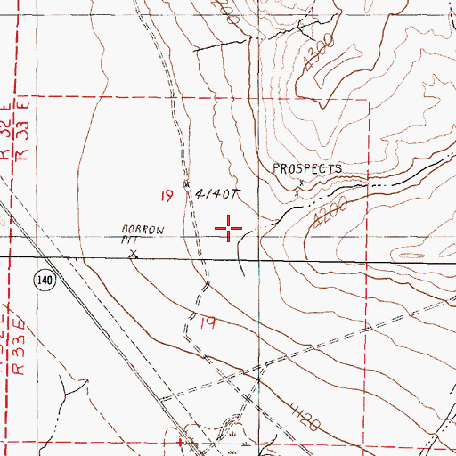 Topographic Map of Sand Canyon, NV