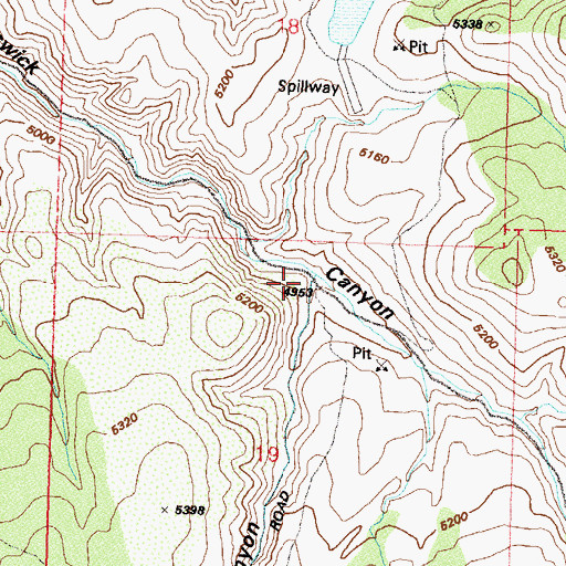 Topographic Map of Sand Canyon, NV