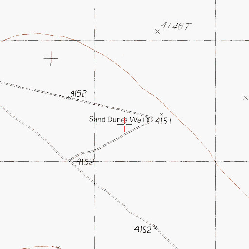 Topographic Map of Sand Dunes Well, NV