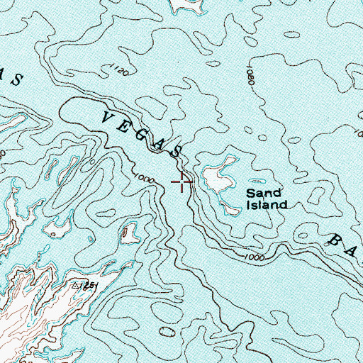 Topographic Map of Sand Island, NV