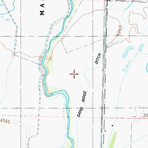 Topographic Map of Sand Ridge Ditch, NV