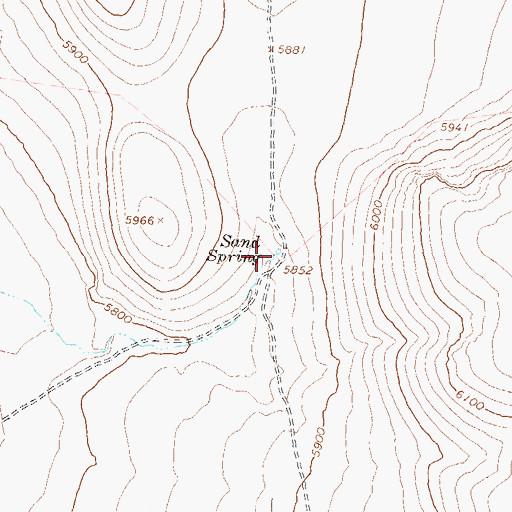 Topographic Map of Sand Spring, NV