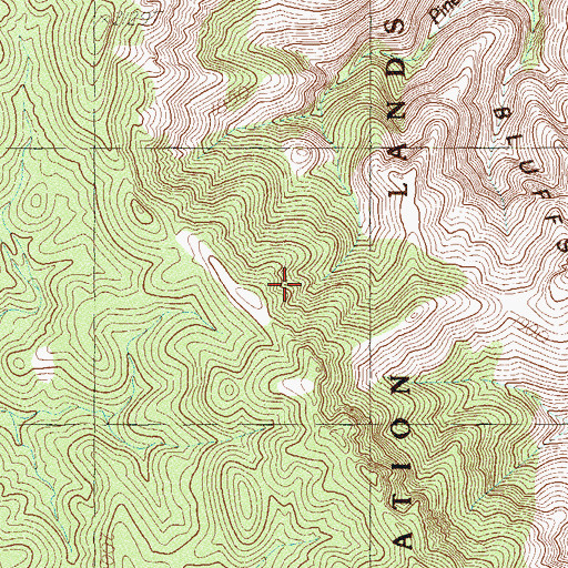 Topographic Map of Sandstone Bluff, NV