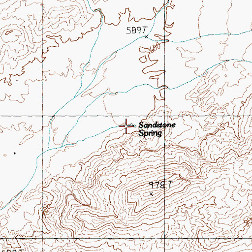Topographic Map of Sandstone Spring, NV