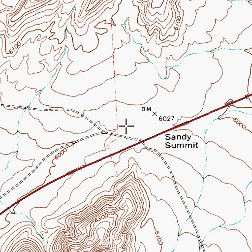 Topographic Map of Sandy Summit, NV