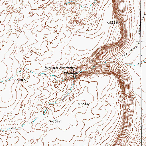 Topographic Map of Sandy Summit Spring, NV