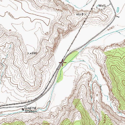Topographic Map of Sawmill Canyon, NV