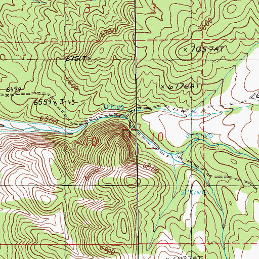 Topographic Map of Sawmill Creek, NV