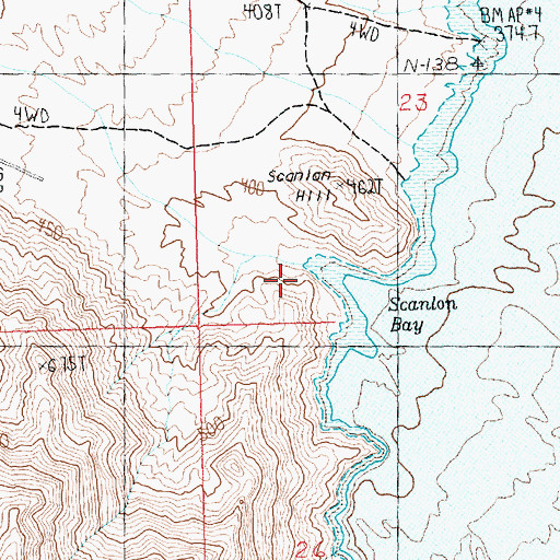 Topographic Map of Scanlon Wash, NV