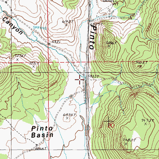 Topographic Map of Schaefer Ranch, NV
