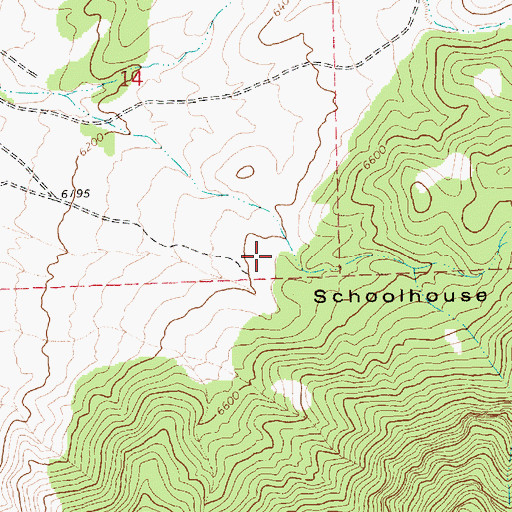 Topographic Map of Schoolhouse Canyon, NV