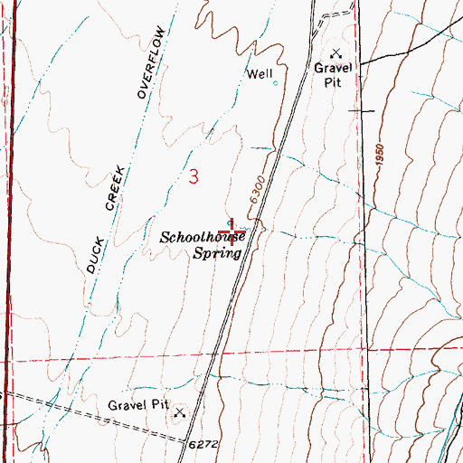 Topographic Map of Schoolhouse Spring, NV