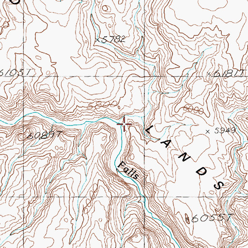 Topographic Map of Scott Creek, NV