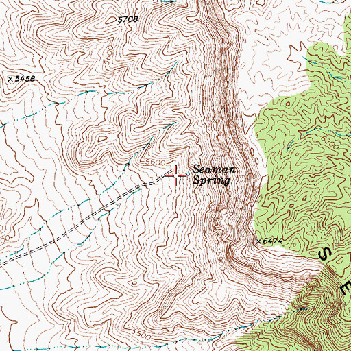 Topographic Map of Seaman Spring, NV