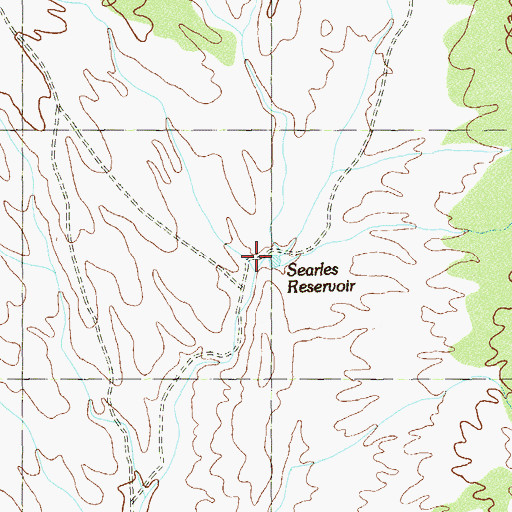 Topographic Map of Searles Reservoir, NV