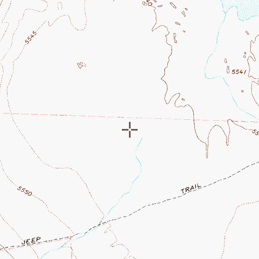 Topographic Map of Secret Creek, NV