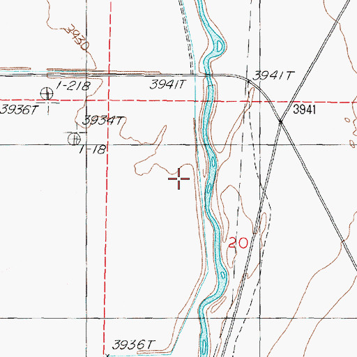 Topographic Map of Seven Ditch, NV