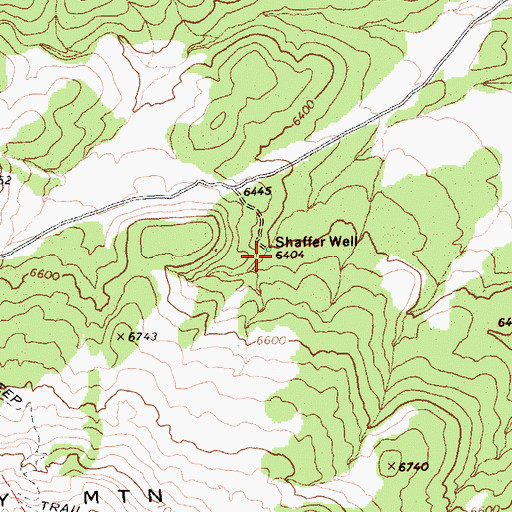 Topographic Map of Shaffer Well, NV
