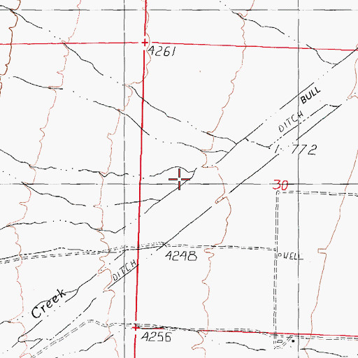Topographic Map of Shawnee Creek, NV
