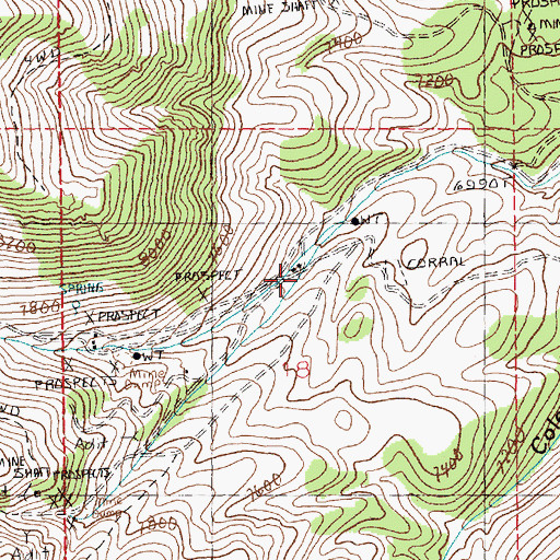 Topographic Map of Sheep Camp, NV