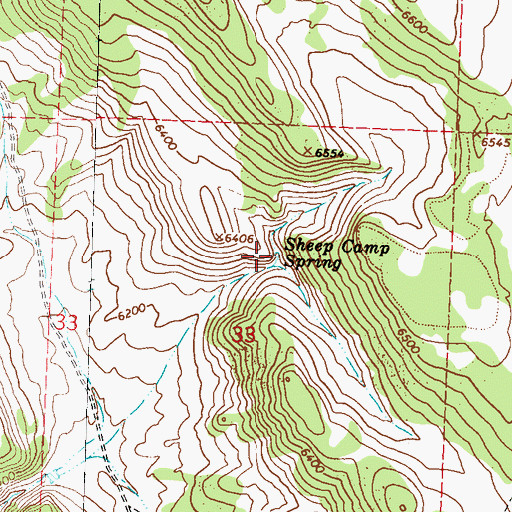 Topographic Map of Sheep Camp Spring, NV