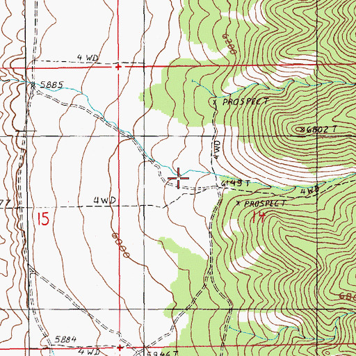 Topographic Map of Sheep Canyon, NV