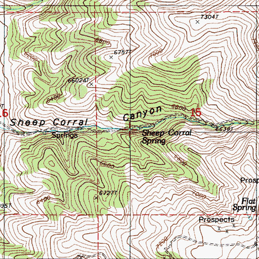 Topographic Map of Sheep Corral Spring, NV