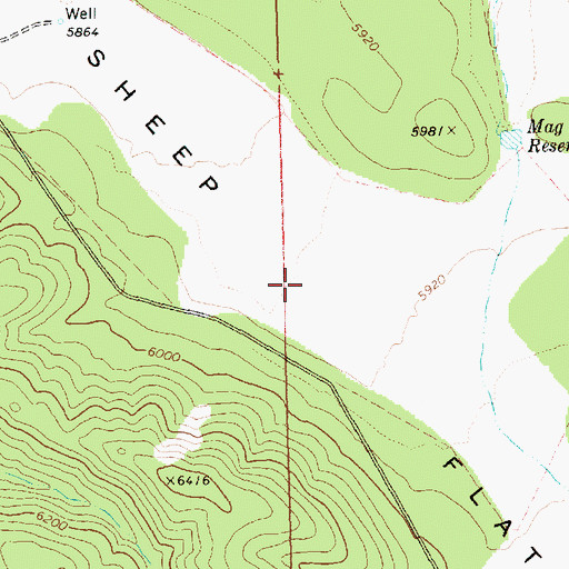Topographic Map of Sheep Flat, NV