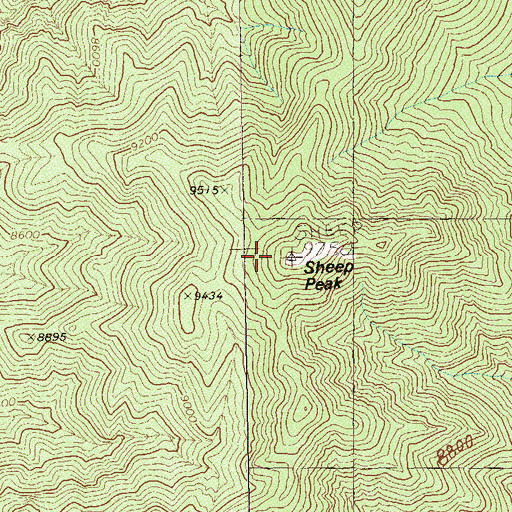 Topographic Map of Sheep Peak, NV